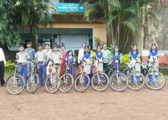 Cycle donation to Madhyamik Vidyalaya, Natal - Saunvardhan Pratishthan