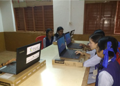 Donated 4 Laptops to Sridevi Sateri High Scool - Saunvardhan Pratishthan
